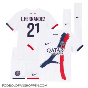 Paris Saint-Germain Lucas Hernandez #21 Udebanetrøje Børn 2024-25 Kortærmet (+ Korte bukser)